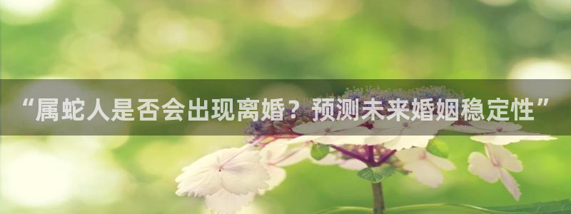 壹号娱乐官网入口：“属蛇人是否会出现离婚？预测未来婚姻稳定性”