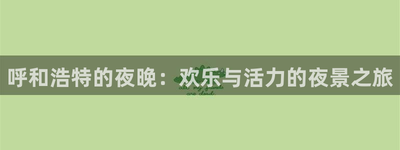 壹号娱乐体育eon：呼和浩特的夜晚：欢乐与活力的夜景之旅